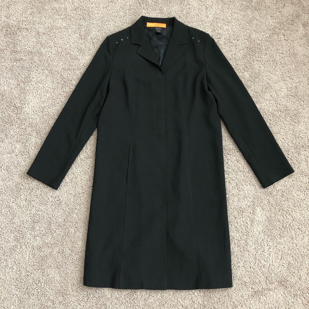 Cynthia Steffe Coat Womens Size 3/4 Black Longline